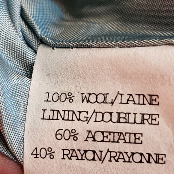 Cynthia Steffe Gray Tweed 100% Wool Double Breasted Peplum Peacoat - Picture 9 of 9